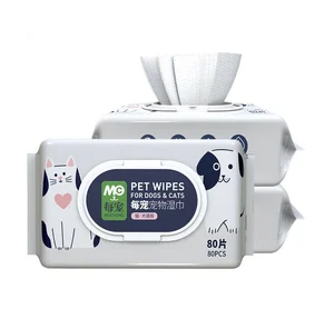 دستمال مرطوب 80 تایی مخصوص سگ و گربه meichong