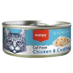 کنسرو گربه ونپی طعم مرغ و ماهی کاد Wanpy cat food Chicken & Codfish