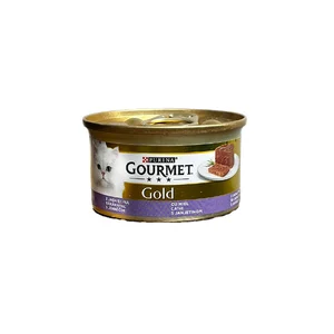 کنسرو گربه گورمت با طعم بره Gourmet Gold with Lamb وزن 85 گرم