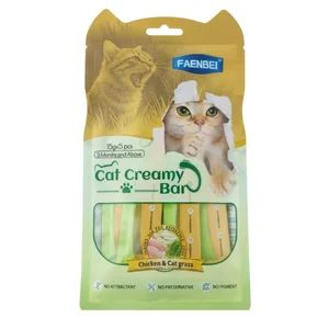 بستنی گربه فنبی با طعم مرغ و علف گربه Faenbei Cat Creamy Bar with Chicken & Cat grass