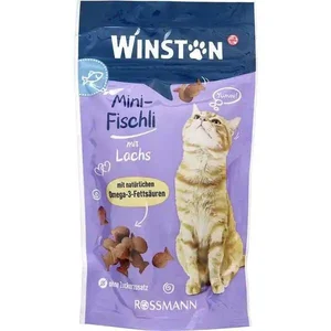 تشویقی بالشتی گربه طرح ماهی وینستون کرم دار با طعم ماهی سالمون و خامه 50 گرم