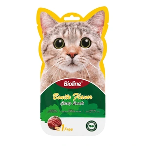 بستنی گربه کت نیپ بایولاین با طعم ماهی بونیتو Bioline Cat Snacks with Bonito and Catnip بسته 5 عددی