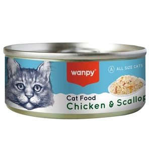 کنسرو گربه ونپی طعم مرغ و گوش ماهی Wanpy cat food Chicken & Shrimp