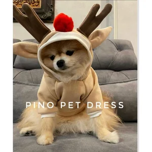 لباس هودی سگ و گربه طرح گوزن