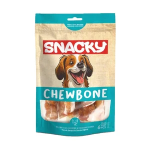 تشویقی سگ اسنکی دور پیچ مرغ و جگر مرغ Snacky Chewbone chicken & chicken liver