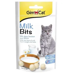 تشویقی گربه جیم کت طعم شیر و حاوی تورین GimCat Milk Bits