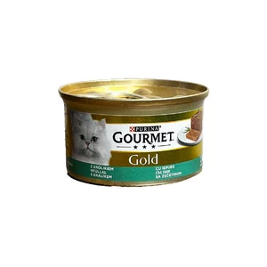کنسرو گربه گورمت با طعم خرگوش Gourmet Gold with Rabbitوزن 85 گرم