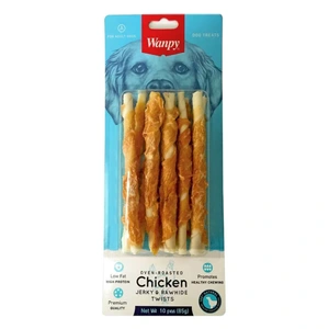 تشویقی دنتال ونپی سگ دورپیچ مرغ chicken jerky & rawhide twists
