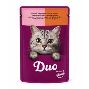 پوچ گربه ویسکاس طعم سالمون و بوقلمون در ژله