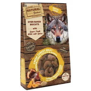 تشویقی تقویت کننده گوارش سگ natural greatness با طعم بوقلمون و سیب زمینی و کینووا oven baked