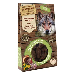 تشویقی آرامش بخش سگ natural greatness با طعم بوقلمون و سنبل الطیب oven baked