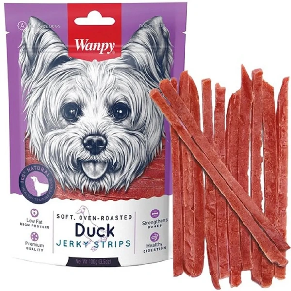 تشویقی سگ ونپی مدل نواری اردک Duck Jerky Strips