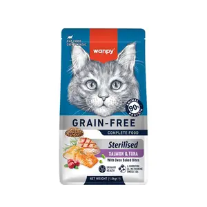 غذای خشک گربه عقیم بالغ ونپی با طعم سالمون و تن Wanpy cat food salmon & tuna