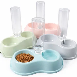 ظرف دو قلو آب و غذا همراه با بطری