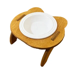 ظرف آب و غذا سرامیکی و چوب طرح دیانا 1