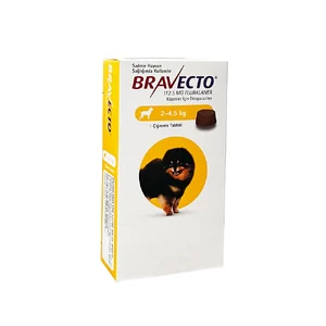 قرص ضد کک و کنه سگ براوکتو ترک bravecto وزن 2 تا 4.5 کیلوگرم