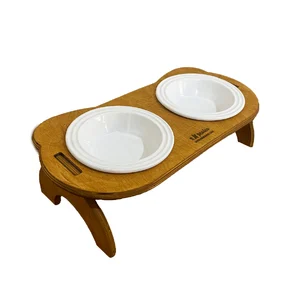 ظرف آب و غذا سرامیکی و چوب طرح دیانا 2