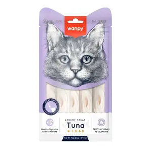 بستنی گربه با طعم ماهی تن و خرچنگ ونپی wanpy creamy treat tuna & crab
