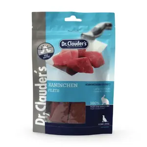 تشویقی سگ دکتر کلادرز مدل گوشت خرگوش نواری Dr.Clauder´s rabbit fillet
