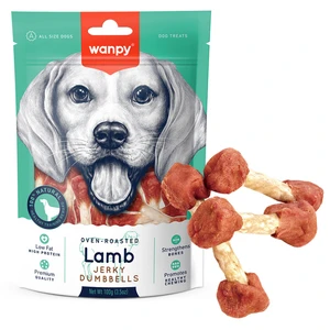 تشویقی دمبل بره ونپی lamb jerky dumbbells