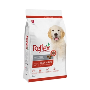 غذا خشک رفلکس 3 کیلویی توله سگ مدل پاپی گوشت و برنج | reflex puppy 3kg