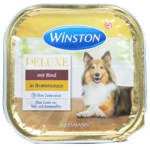 ووم سگ وینستون  مدل Deluxe  وزن 300 گرمی با طعم گوشت گاو