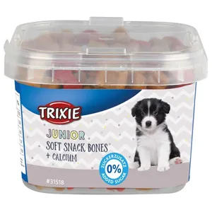 تشویقی تریکسی سطلی مخصوص آموزش توله سگ junior soft snack bones + calcium