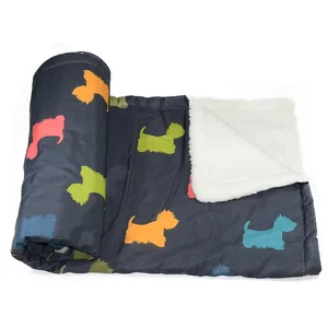 پتو طرح پترن سگ رنگی