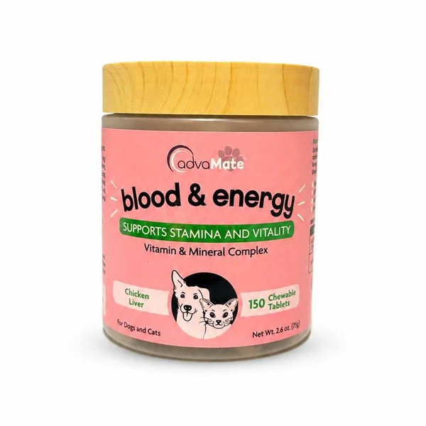 قرص مکمل خون ساز سگ و گربه ادواکر advacare blood & energy