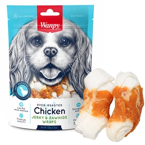 تشویقی ونپی سگ مدل دورپیچ مرغ chicken Jerky & Rawhide Wraps