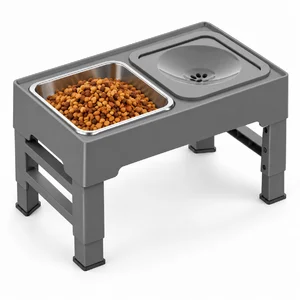 ظرف پایه دار آب و غذا 2قلو پایه دار els pet