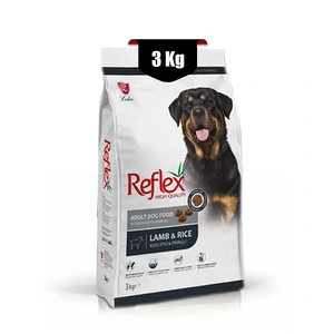 غذا خشک رفلکس 3 کیلویی سگ بالغ نژاد بزرگ مدل بره و برنج | reflex medium & large adlut 3kg