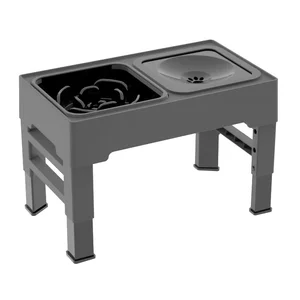 ظرف آب و غذا 2قلو پایه دار els pet