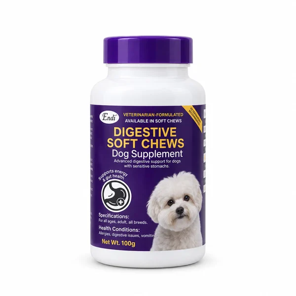 قرص مکمل پروبیوتیک سگ اندی تقویت کننده دستگاه گوارش Endi Digestive Soft Chews